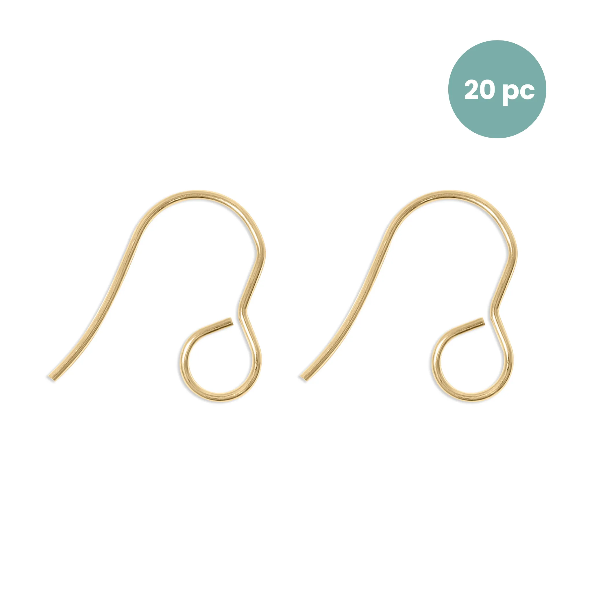 20 Pc 18K Gold PVD Stainless Steel Wire Earring Hooks / ERJ0043