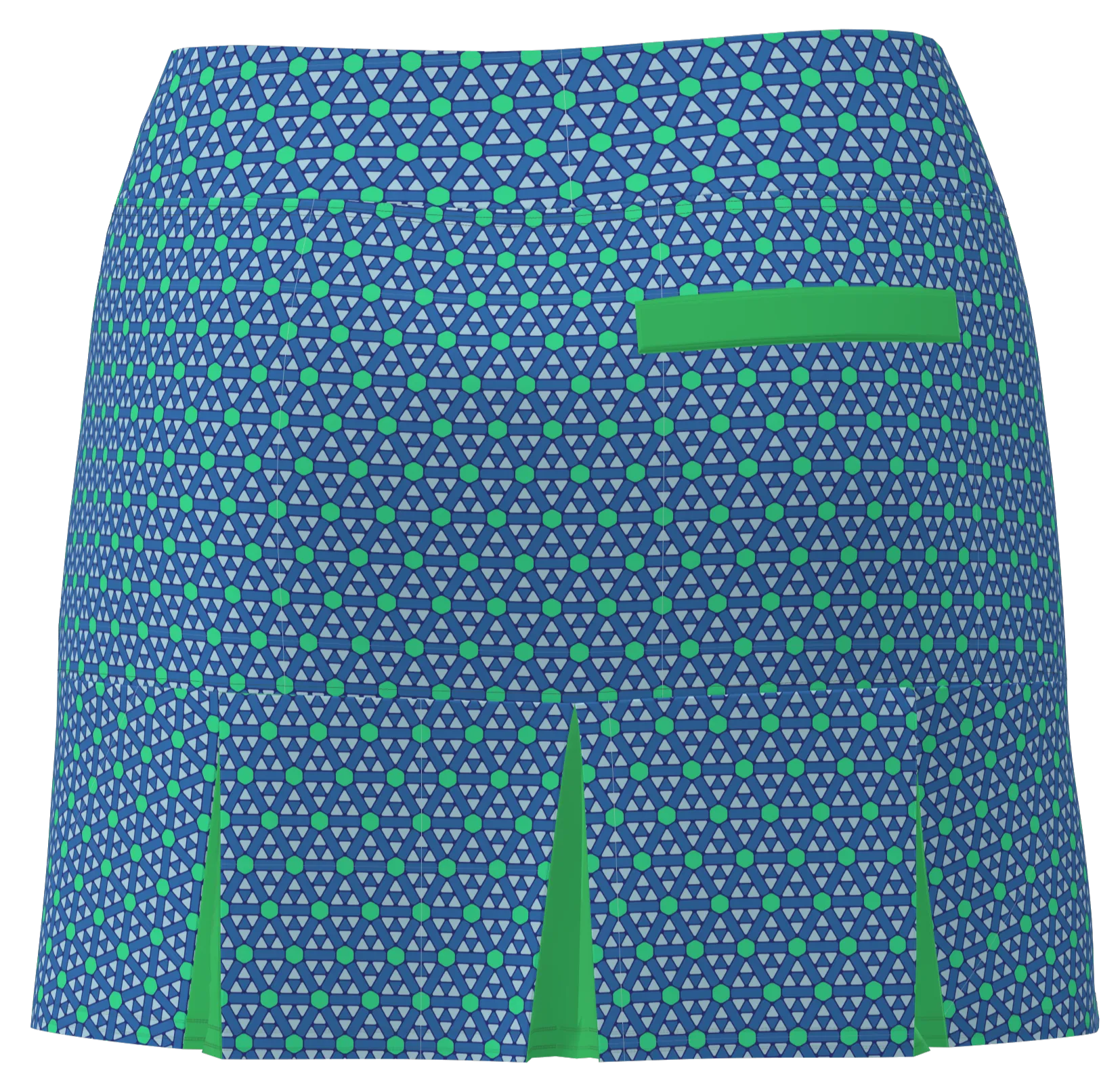 AB SPORT Women's Geo Print Back Pleat Golf Skirt - GEO2H
