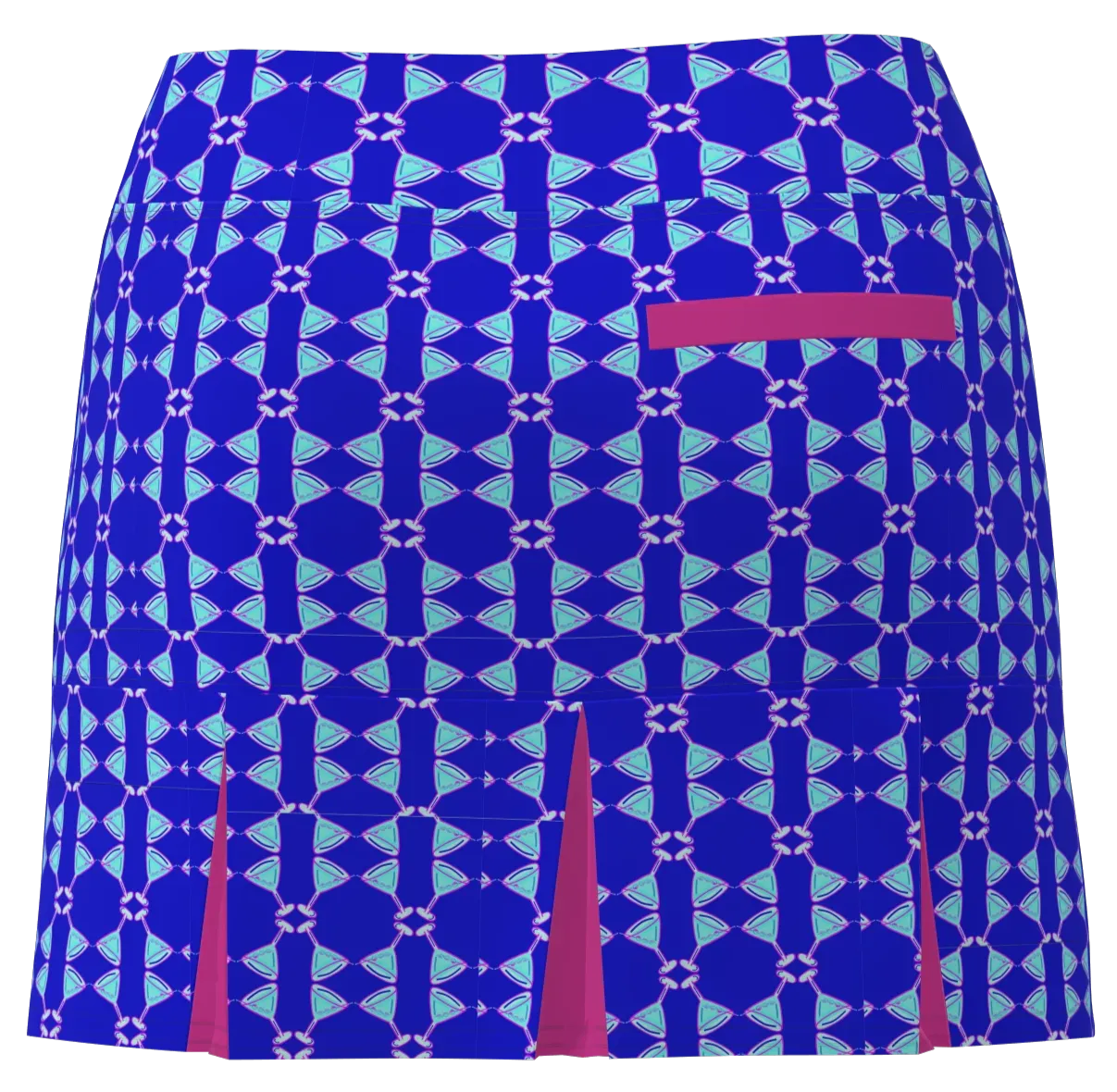 AB SPORT Women's Martini Print Back Pleat Golf Skirt-MART4D