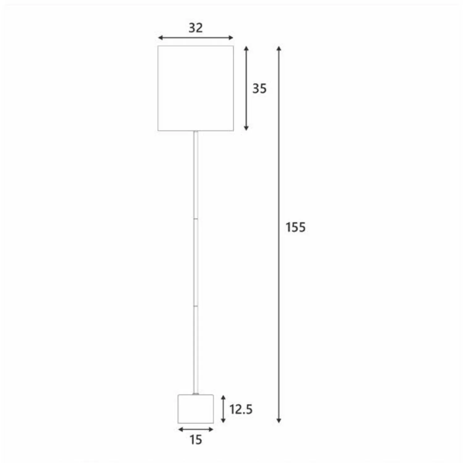 Adeline Modern Marble and Iron Floor Lamp - Antique Brass, Velvet White Shade, 155cm High, PL0040