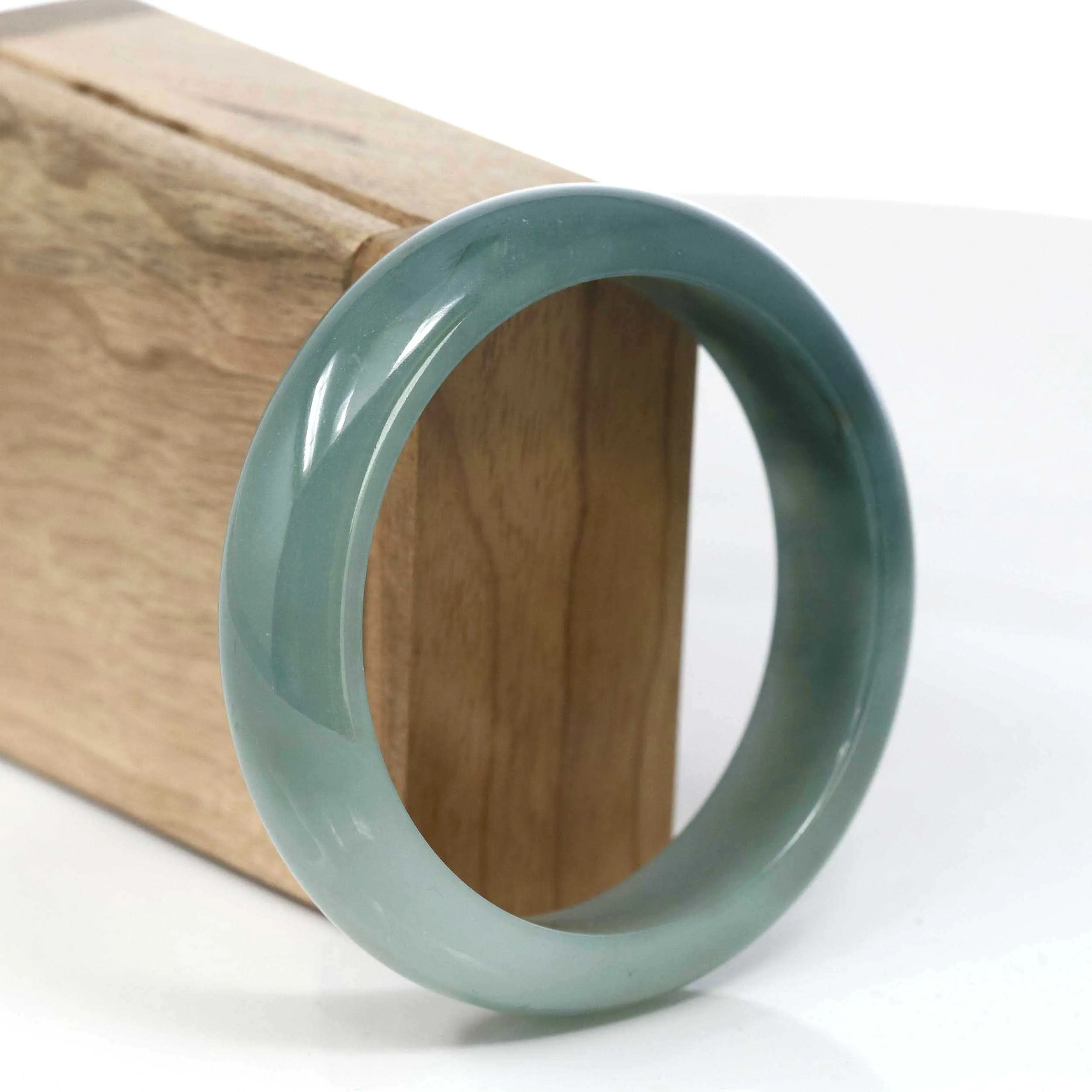 Baikalla Classic oil-green Jade Jadeite Bangle Bracelet ( 59.39 mm )#419