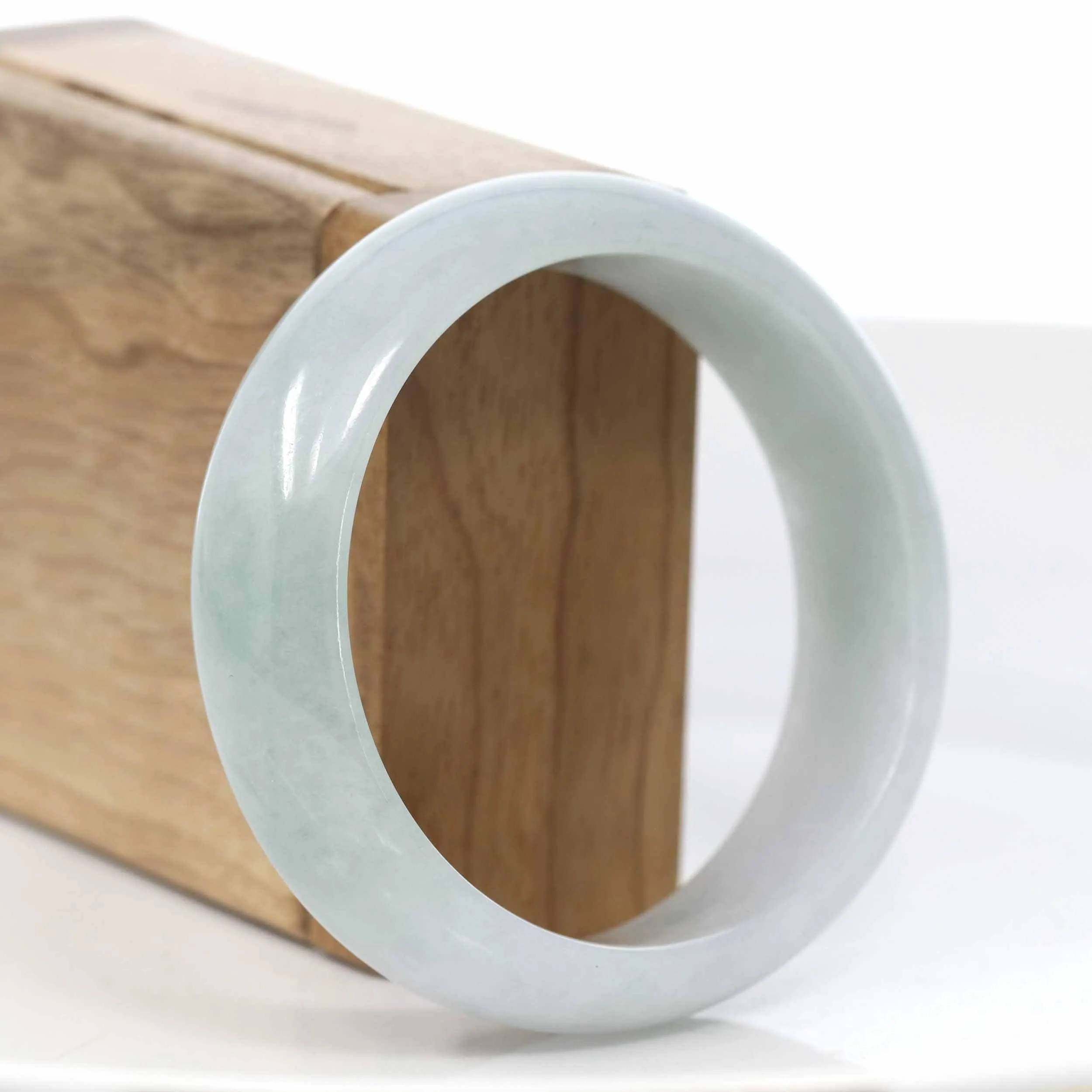 Baikalla™ "Classic Bangle" Genuine Burmese Green Jadeite Jade Bangle Bracelet (57.31mm) #416