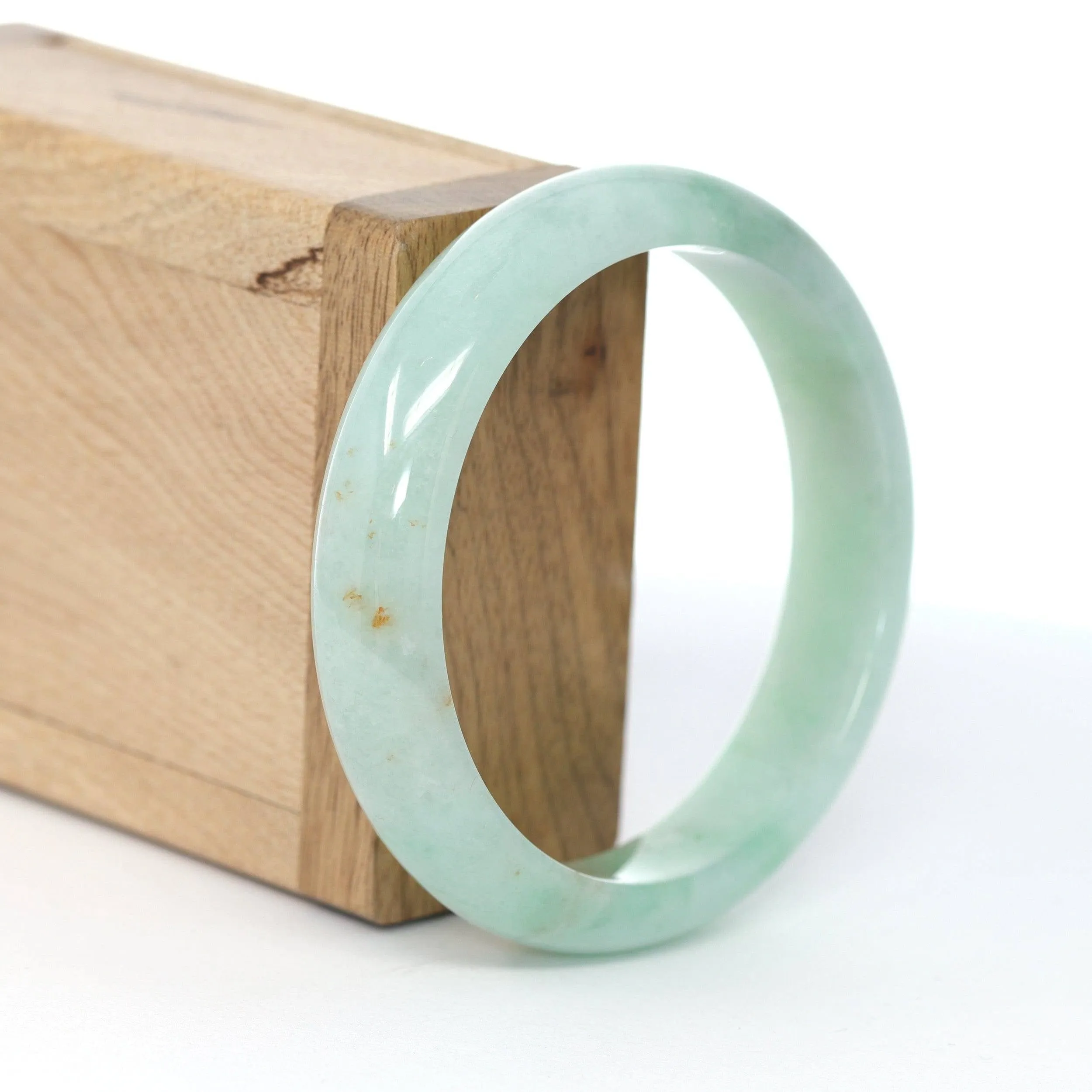 Baikalla "Classic Bangle" Natural Burmese Green Jadeite Jade Bangle ( 58.84 mm ) #591