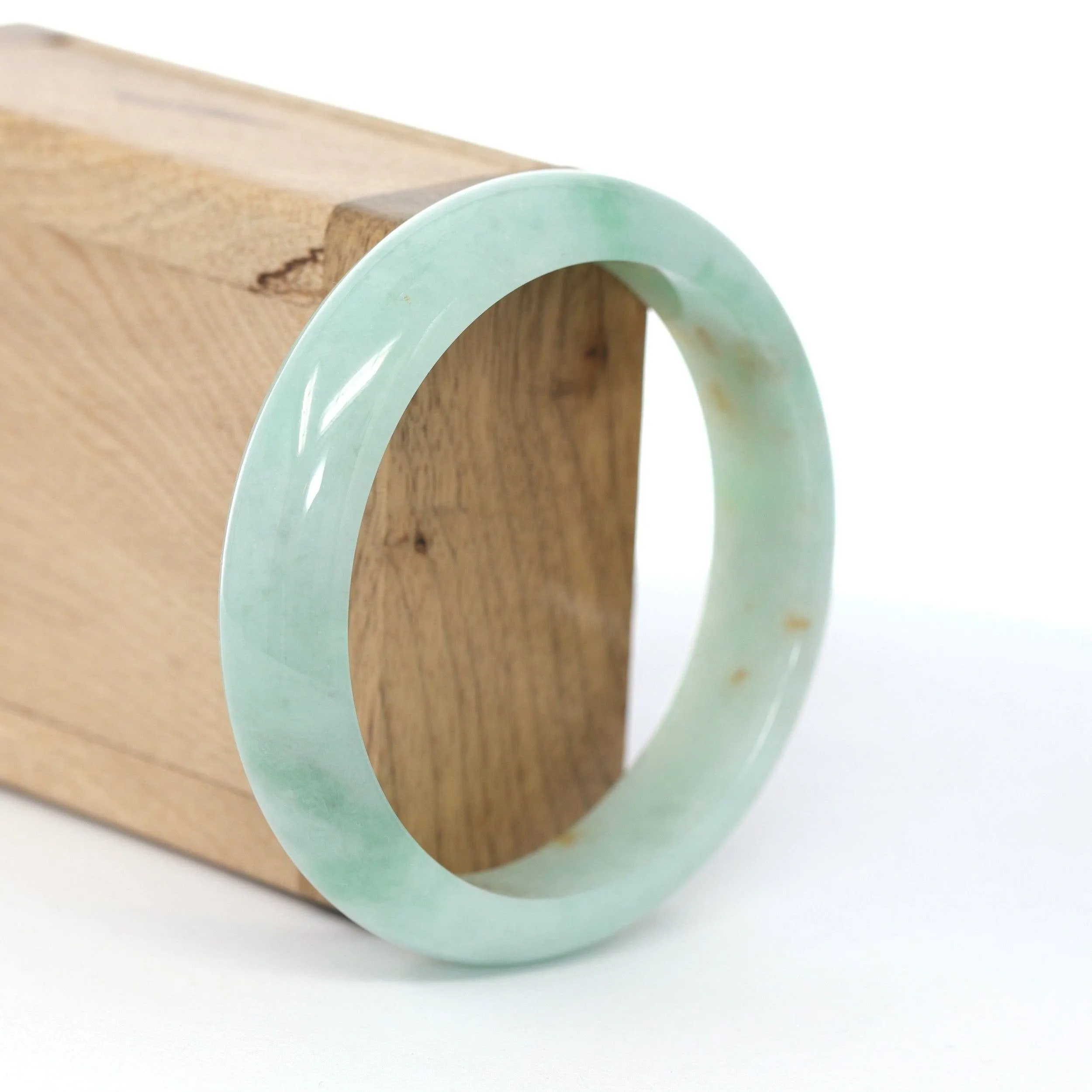 Baikalla "Classic Bangle" Natural Burmese Green Jadeite Jade Bangle ( 58.84 mm ) #591