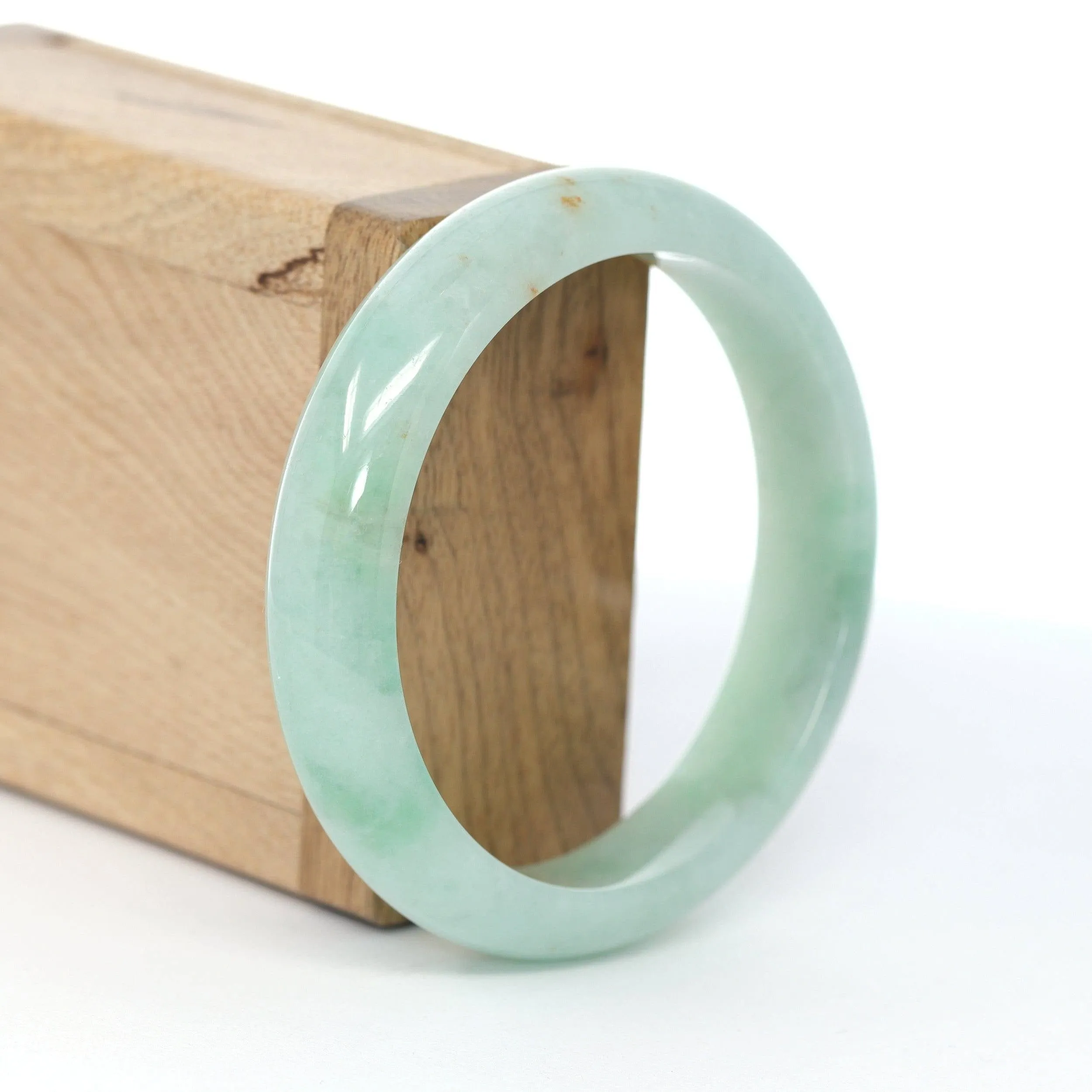 Baikalla "Classic Bangle" Natural Burmese Green Jadeite Jade Bangle ( 58.84 mm ) #591