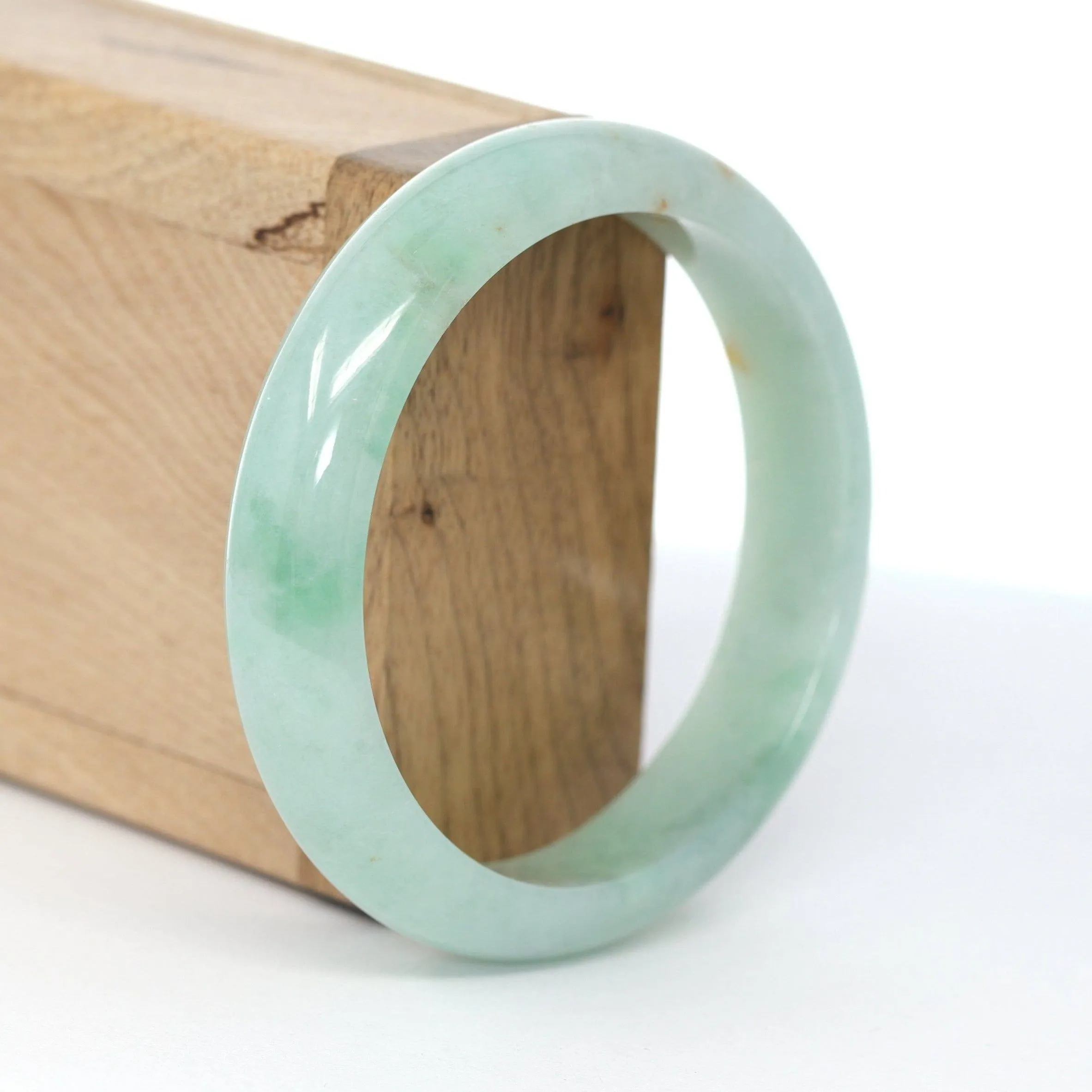 Baikalla "Classic Bangle" Natural Burmese Green Jadeite Jade Bangle ( 58.84 mm ) #591