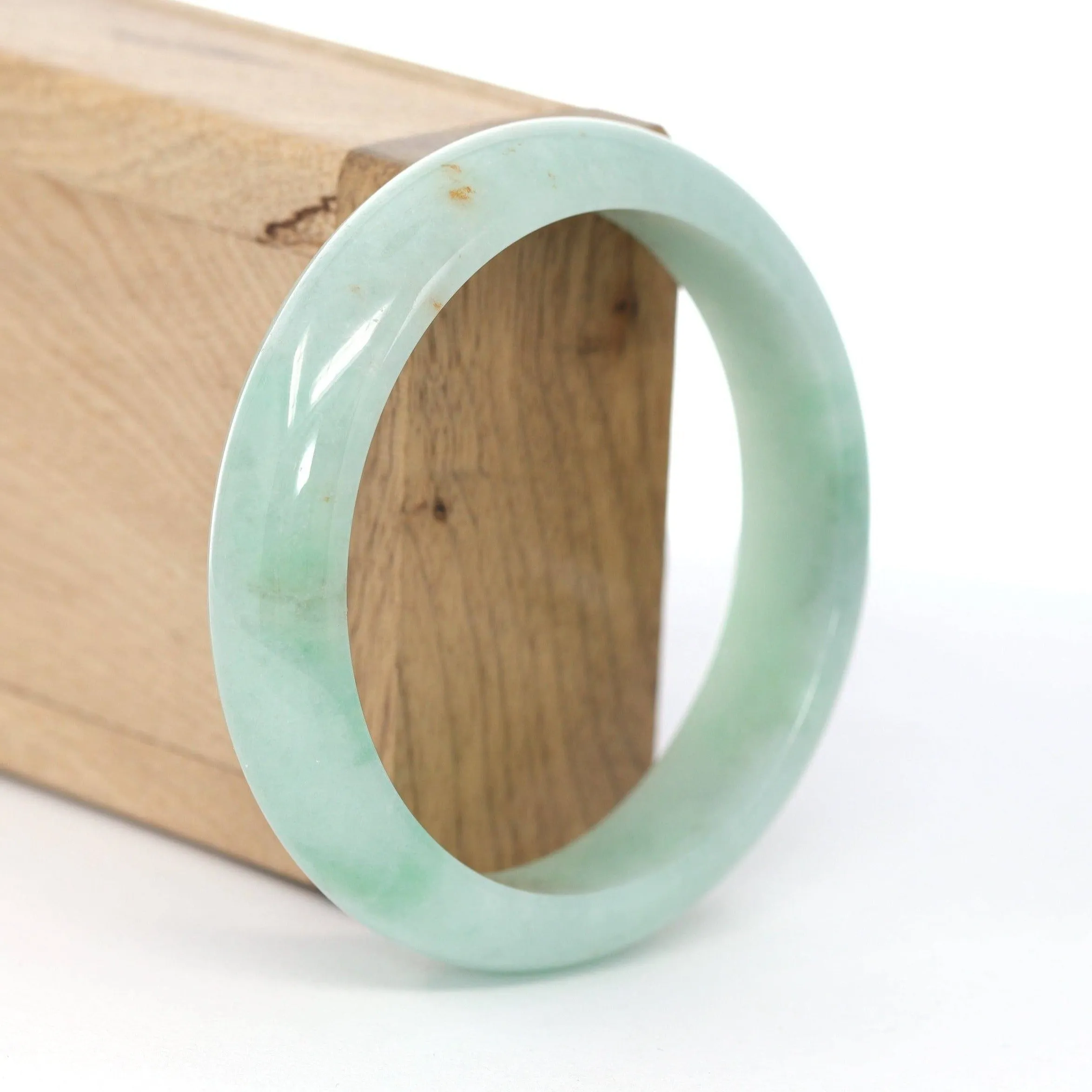 Baikalla "Classic Bangle" Natural Burmese Green Jadeite Jade Bangle ( 58.84 mm ) #591