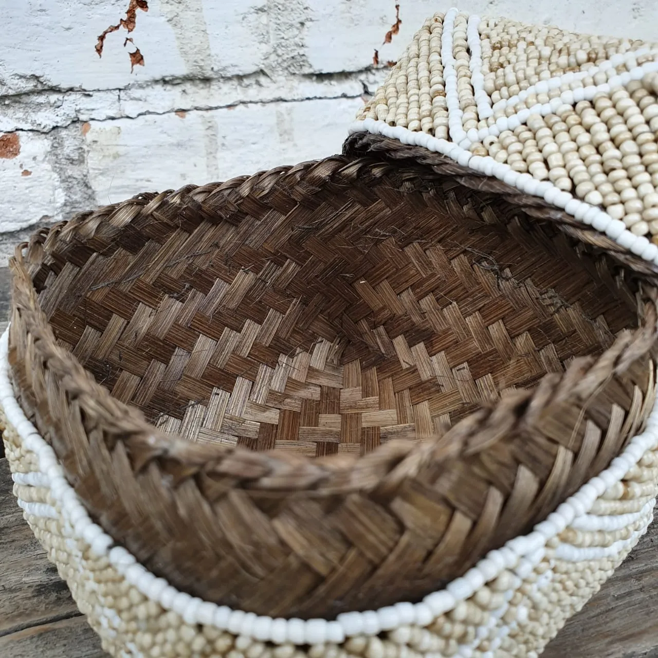 Bead & Shell Bamboo Square Boxes