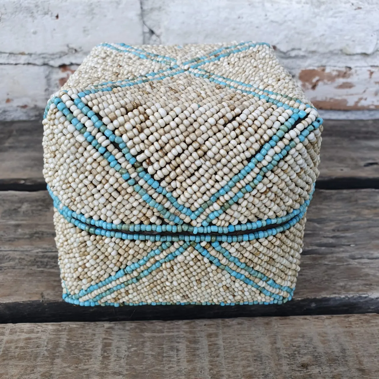 Bead & Shell Bamboo Square Boxes