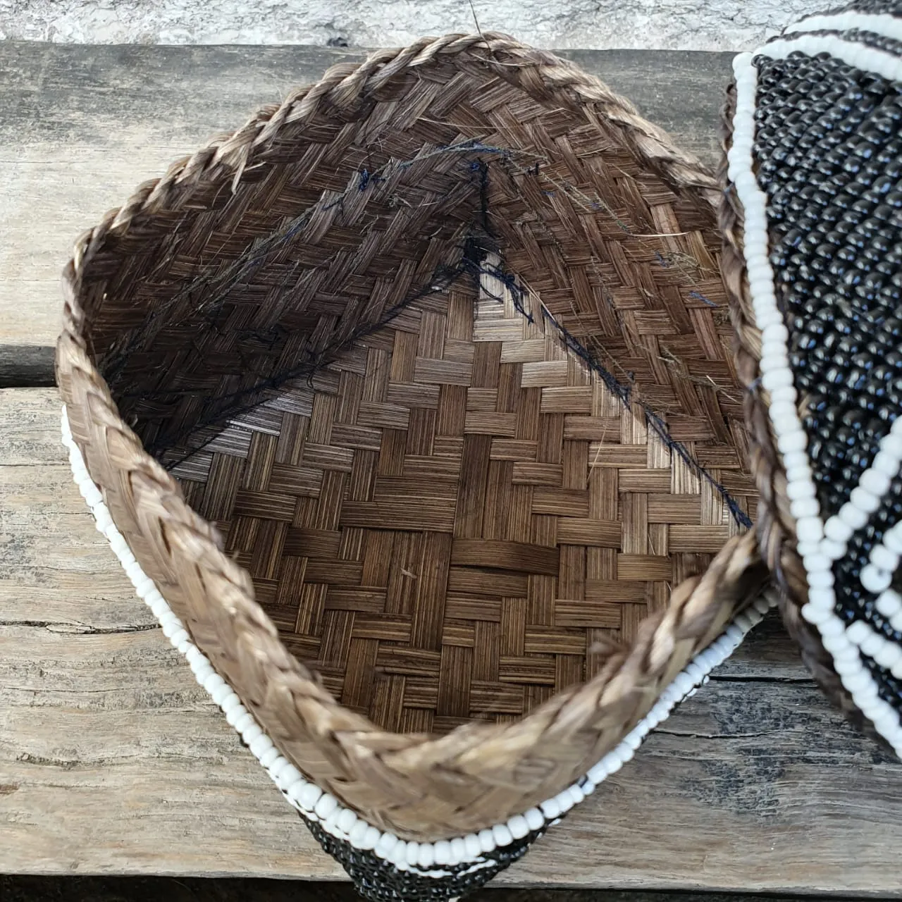 Bead & Shell Bamboo Square Boxes