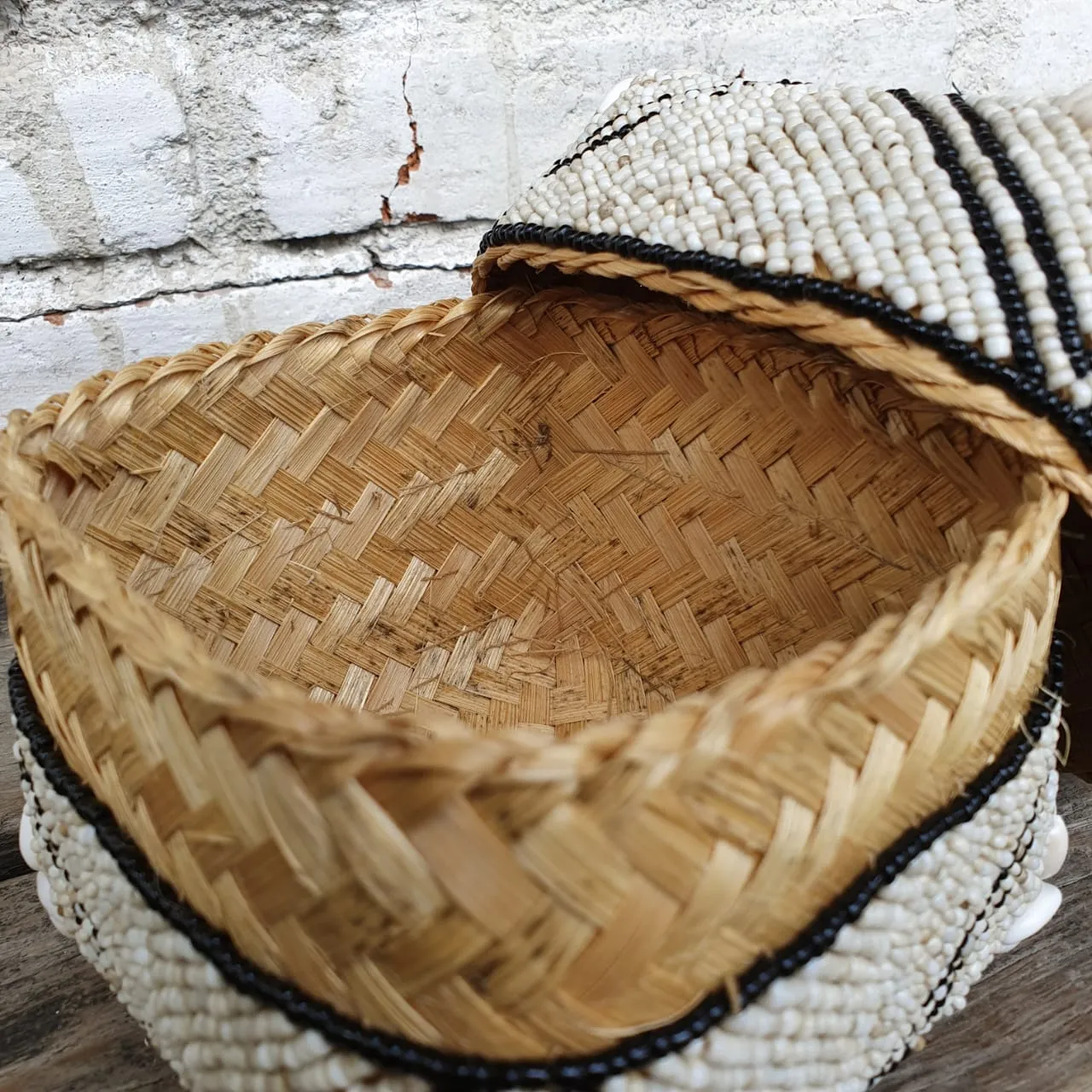 Bead & Shell Bamboo Square Boxes