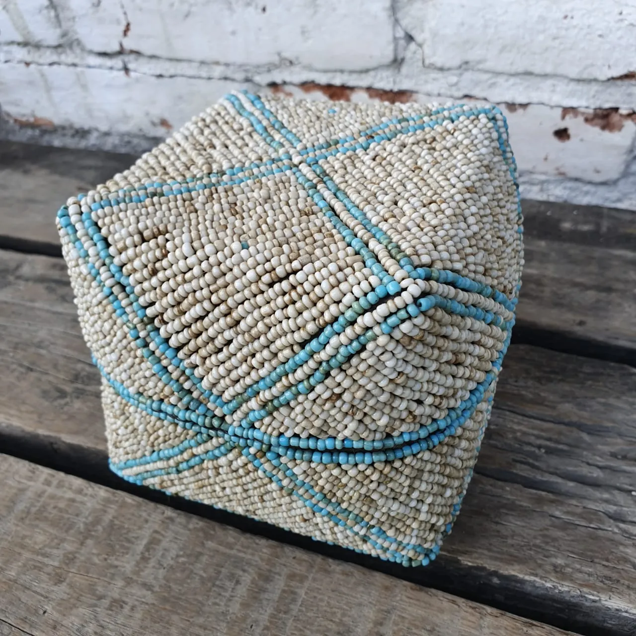 Bead & Shell Bamboo Square Boxes