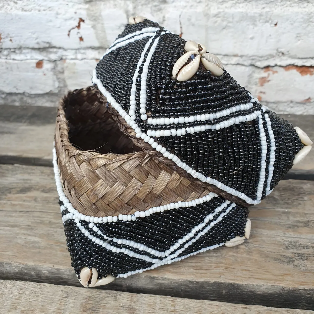 Bead & Shell Bamboo Square Boxes