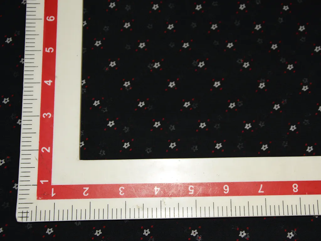 Black Digital Printed Traditional Georgette Fabric