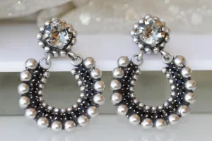 BLACK SILVER EARRINGS