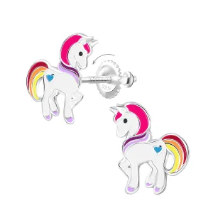 Blue Heart Unicorn Screwback
