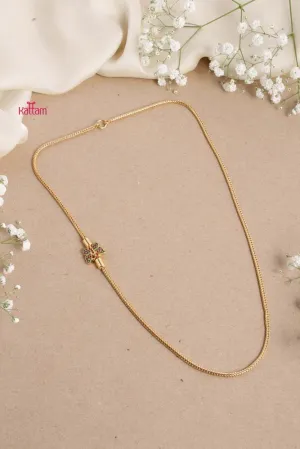 Butterfly Ruby Green Stone Mogappu Chain