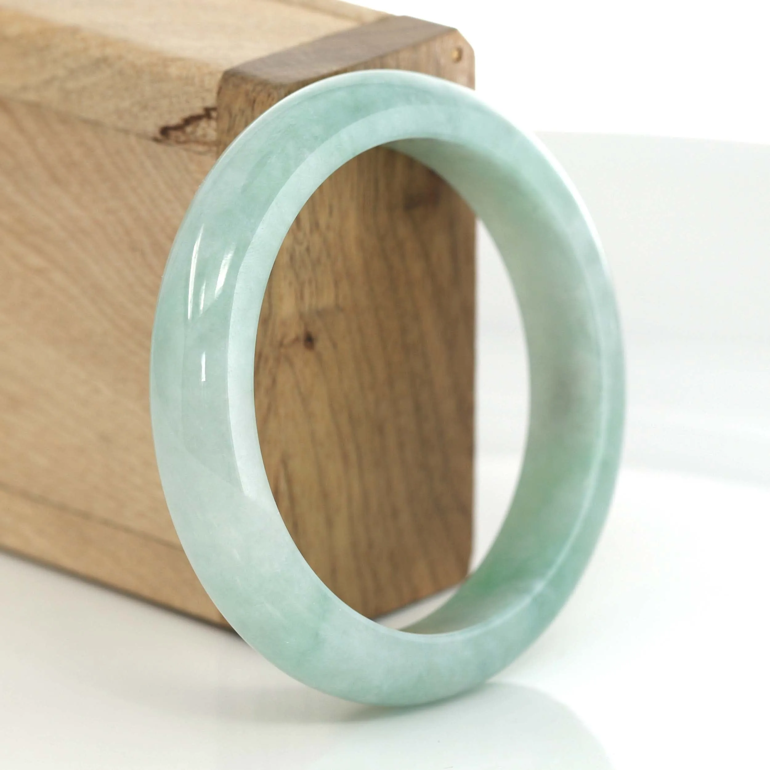 Classic Forest Green Genuine Jadeite Jade Bangle (53.90 mm) #633