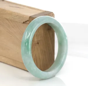 Classic Forest Green Genuine Jadeite Jade Bangle (53.90 mm) #633