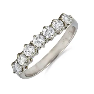 Diamond Seven Stone Half Eternity Ring | Pre-Loved | 18K White Gold