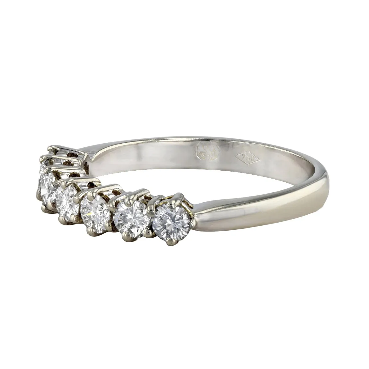 Diamond Seven Stone Half Eternity Ring | Pre-Loved | 18K White Gold