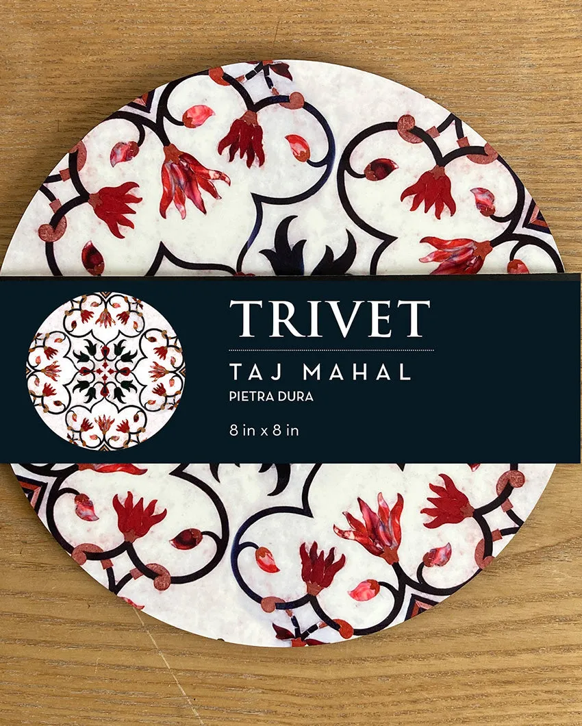 Eternal Beauty Taj Mahal In Pietra Dura Trivet | 8 inches