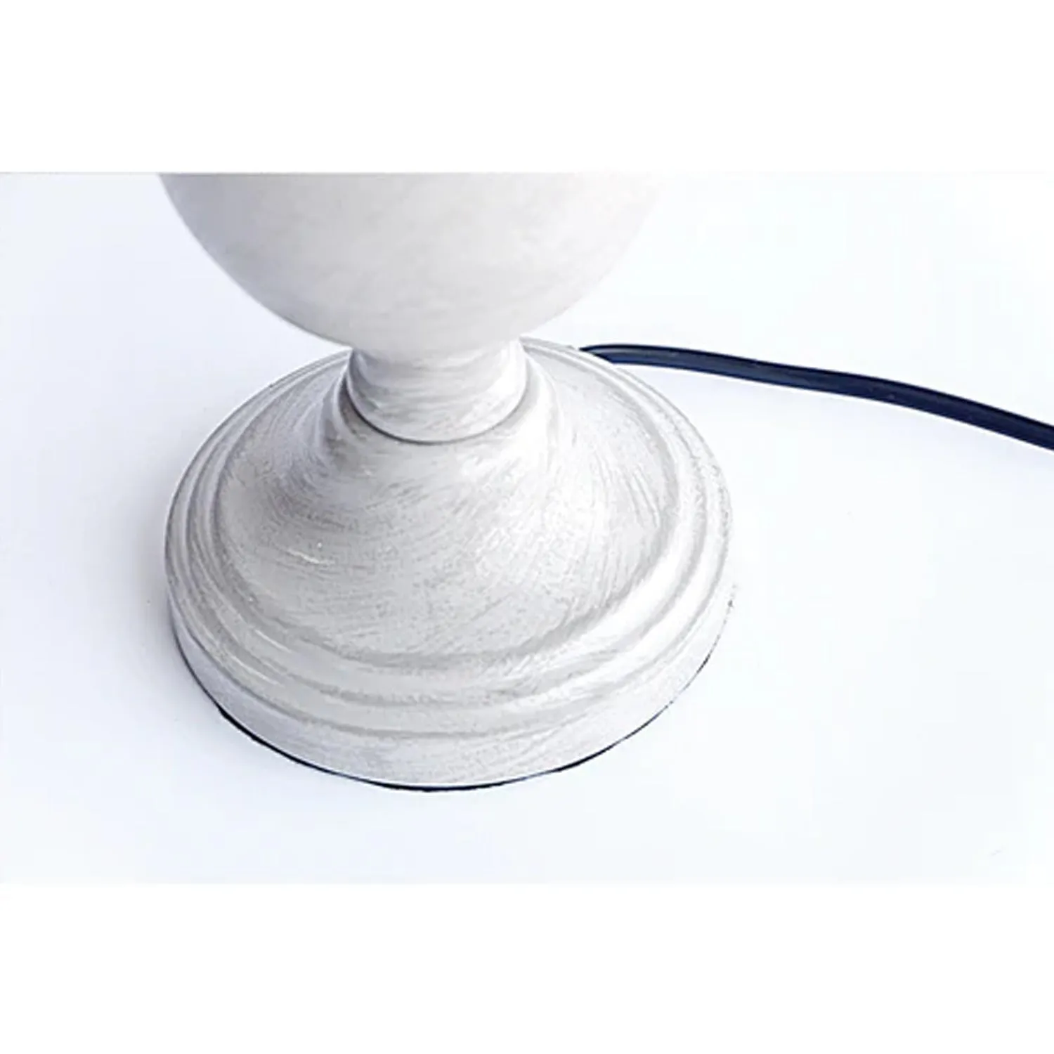Evelyn Sophisticated Metal Table Lamp - Grey, Linen Fabric Shade, 440mm High, PL0010