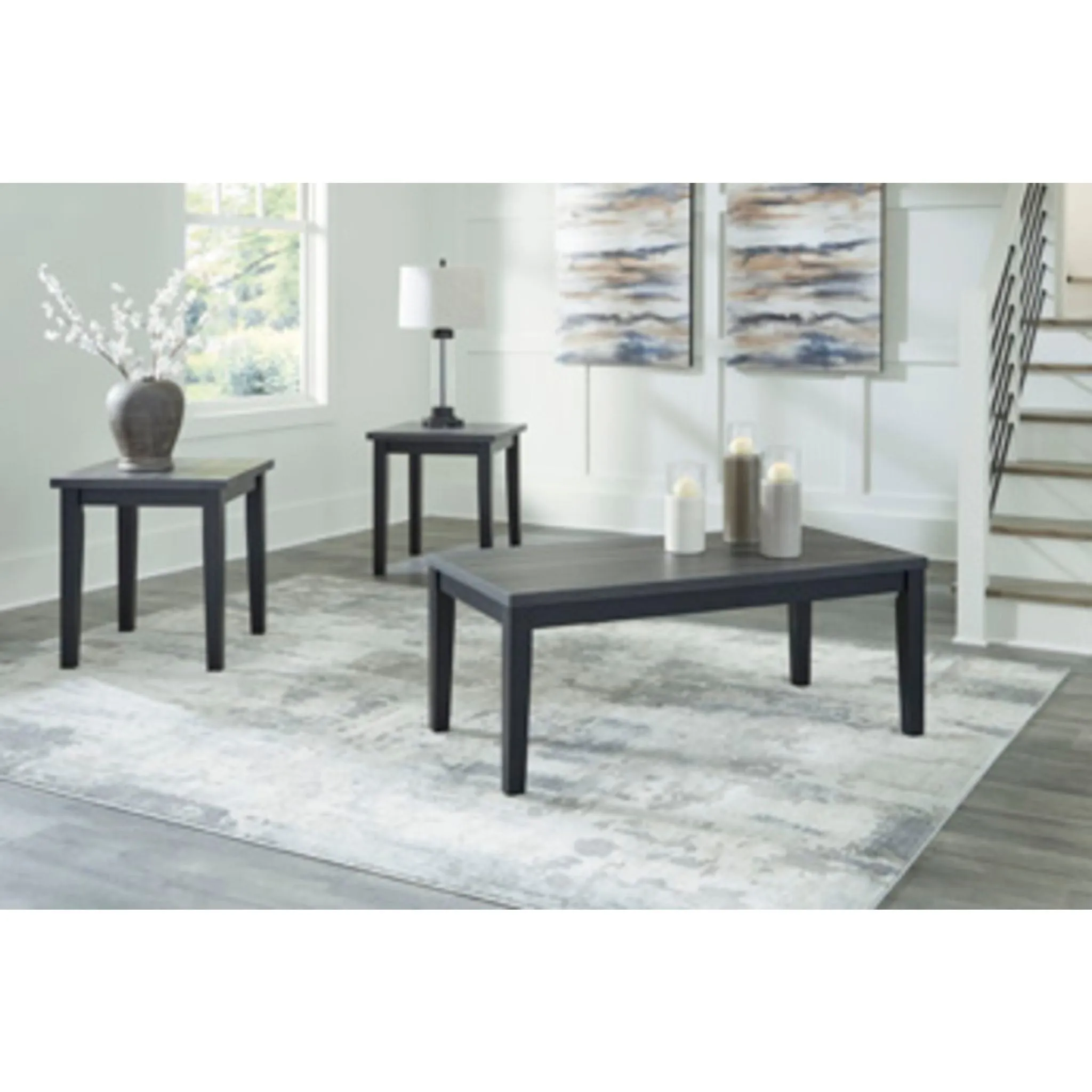 Garvine 3 Pack Tables - Two-tone