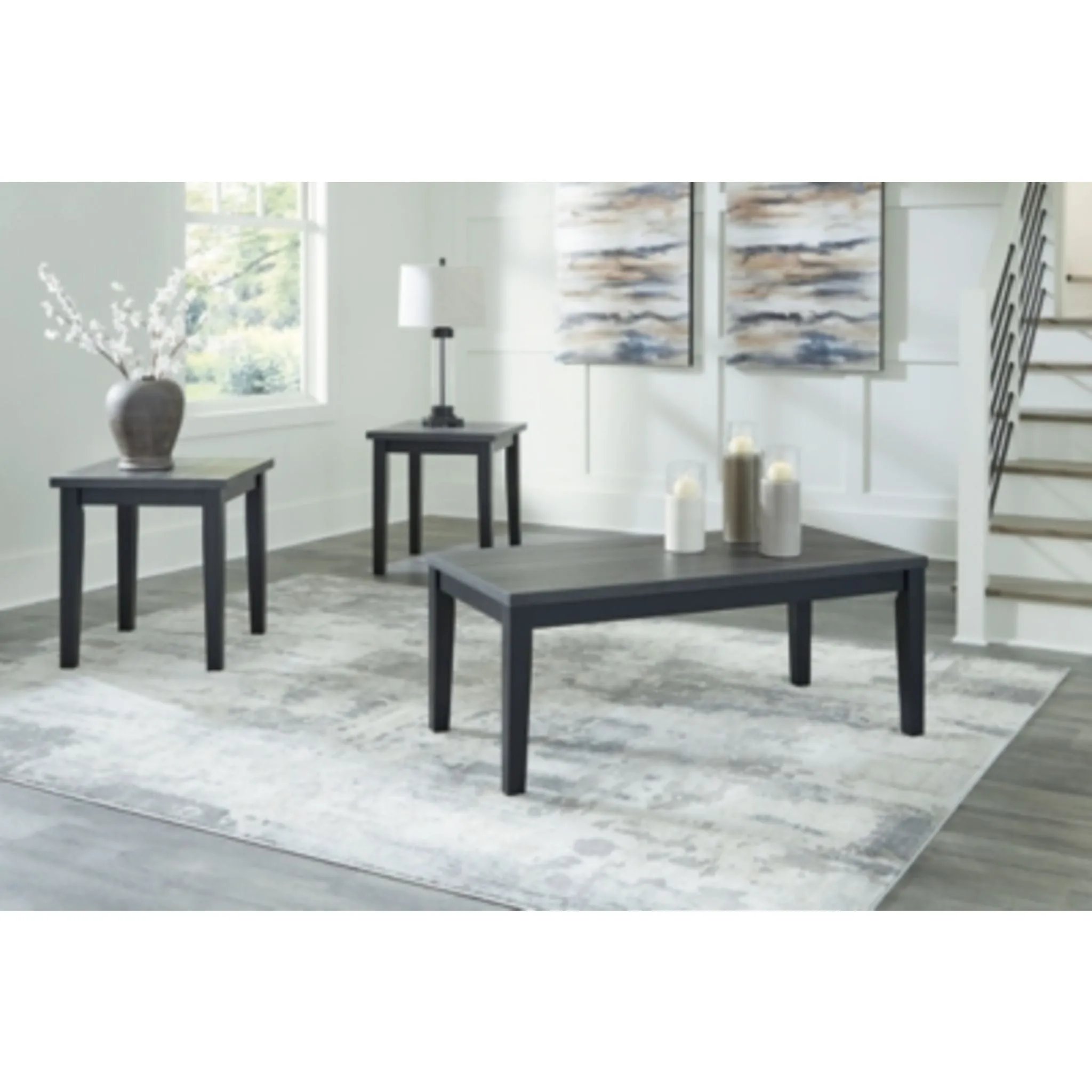 Garvine 3 Pack Tables - Two-tone