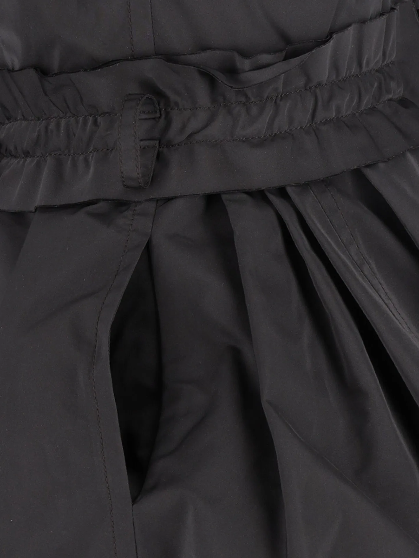 gathered-detail silk-blend cocktail dress