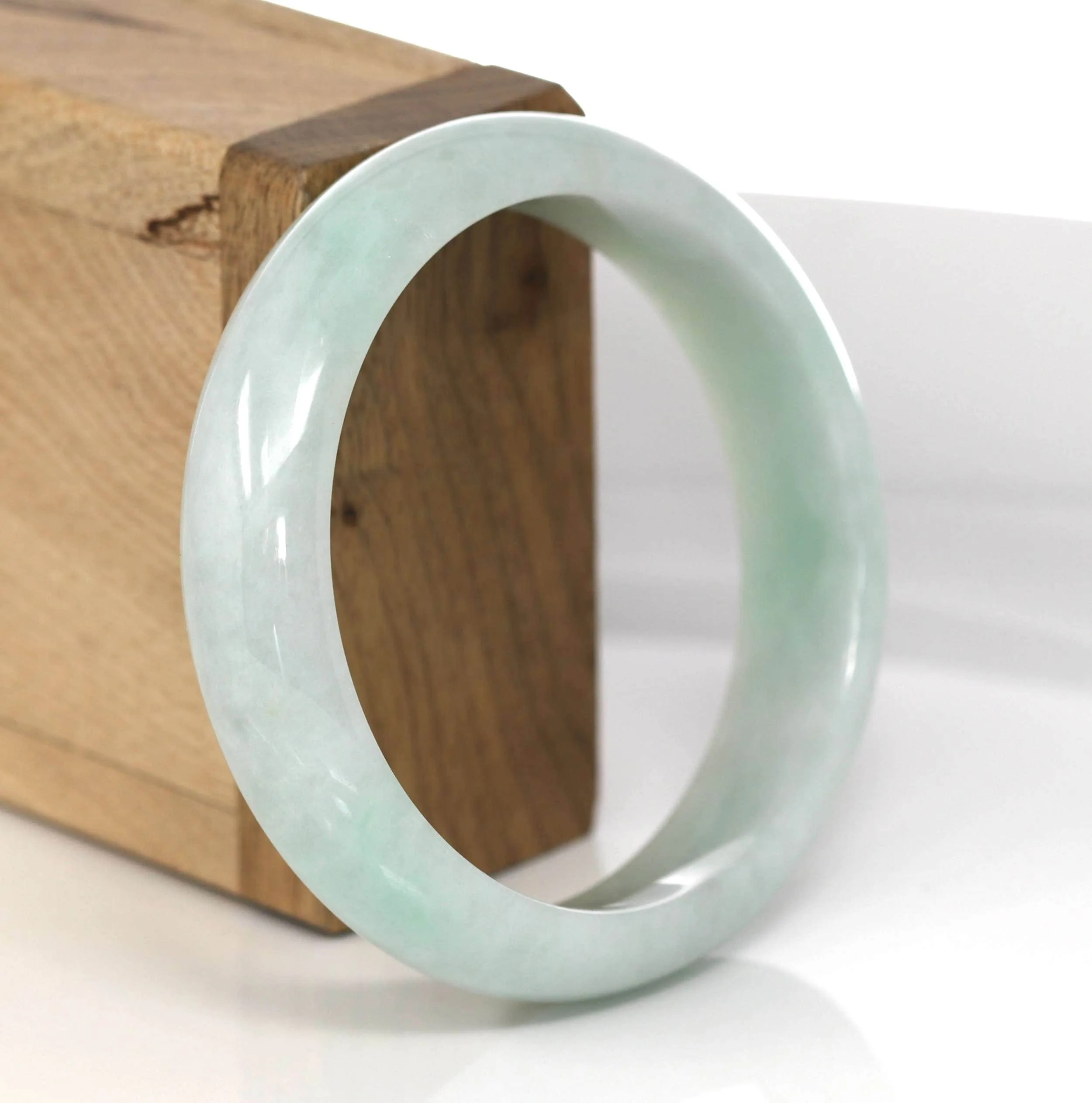 Genuine Burmese Jadeite Jade Bangle Bracelet (58.02 mm) #490