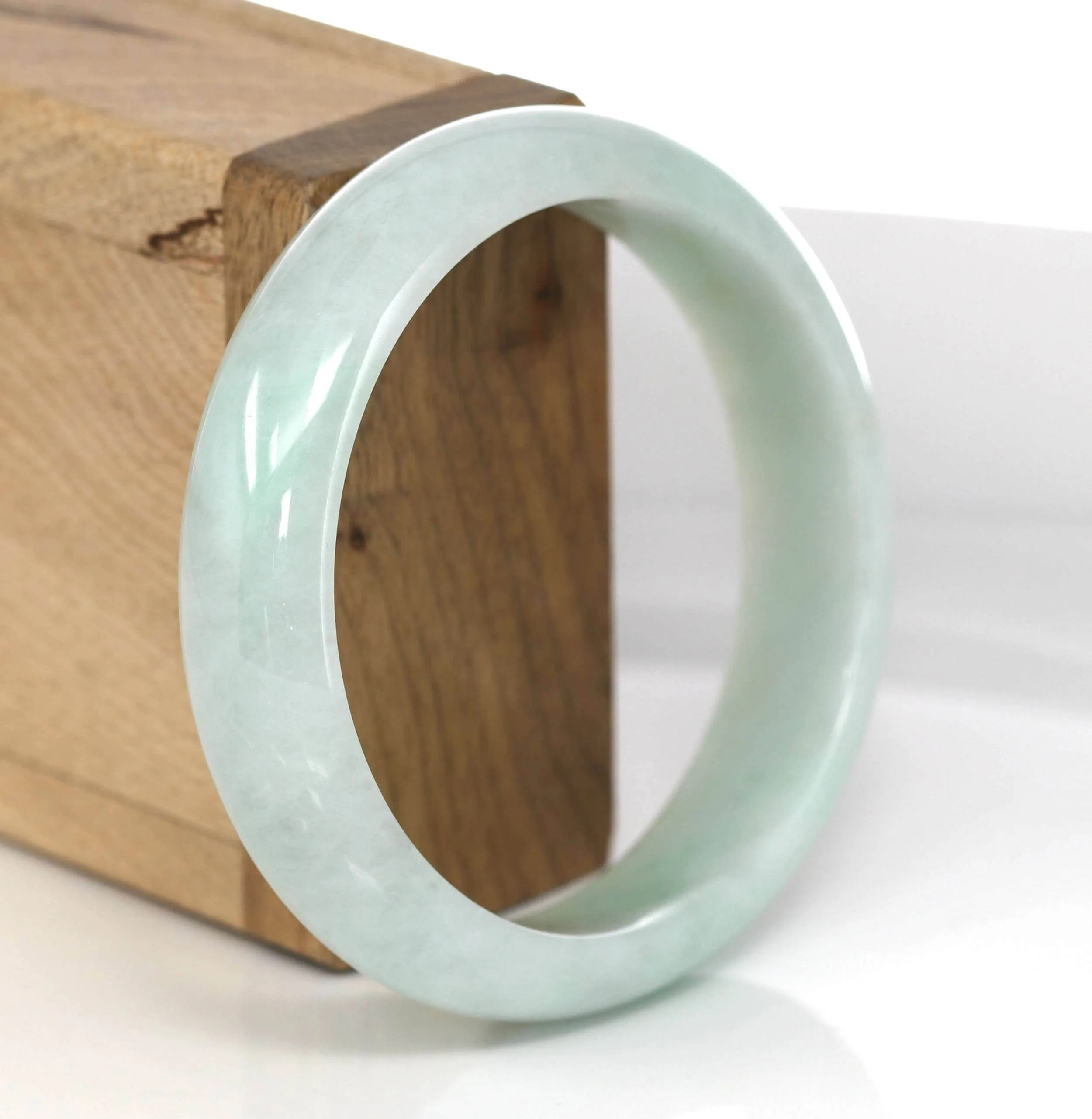 Genuine Burmese Jadeite Jade Bangle Bracelet (58.02 mm) #490