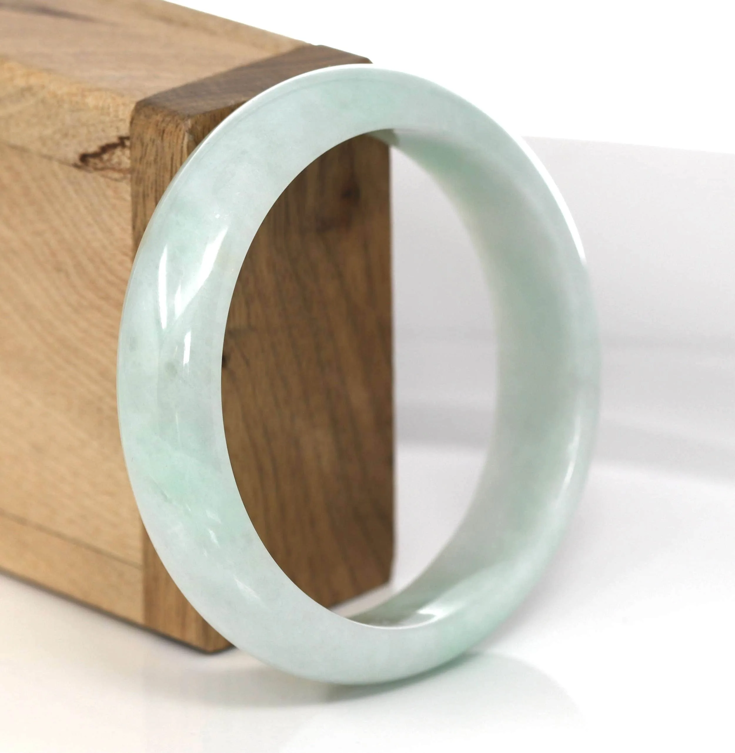 Genuine Burmese Jadeite Jade Bangle Bracelet (58.02 mm) #490
