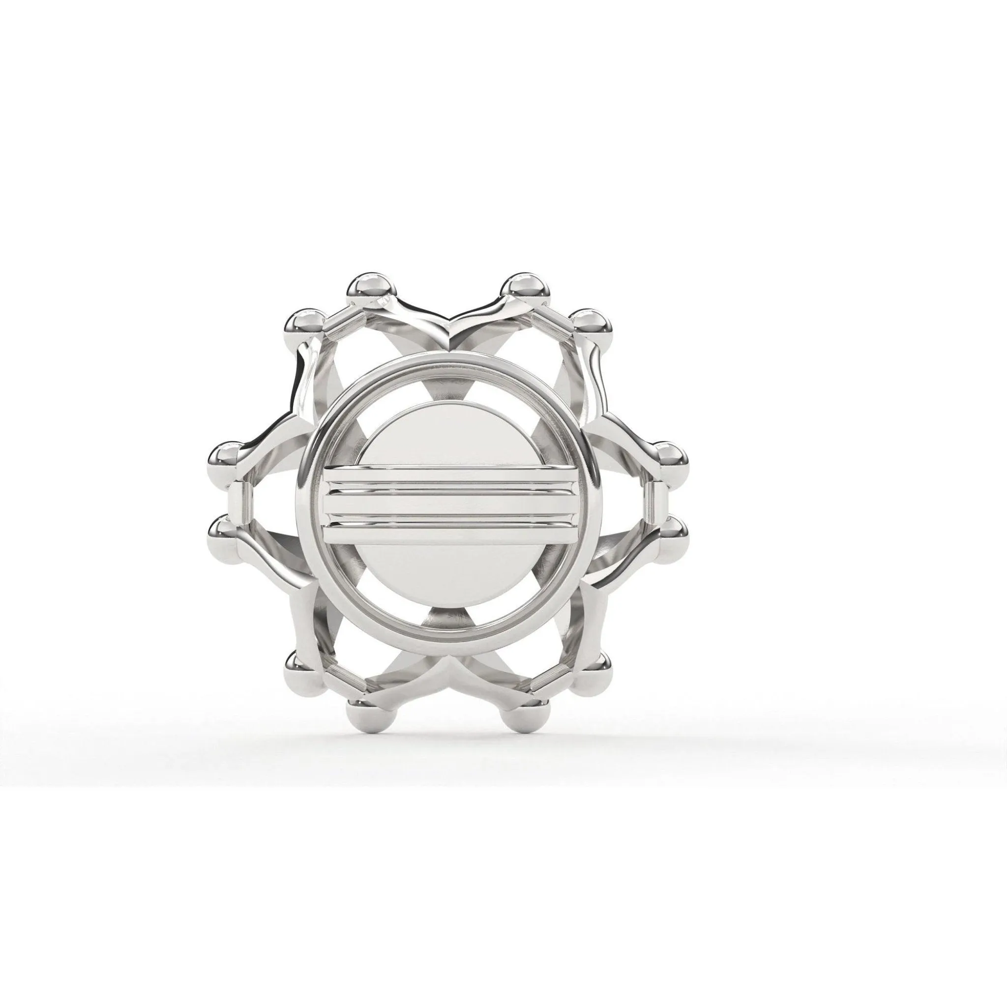 Geometric Floral Silver White Gold Plated Earring For Women
