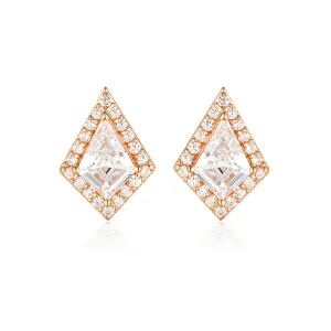 Georgini Rock Star Shield Rose Gold Earrings