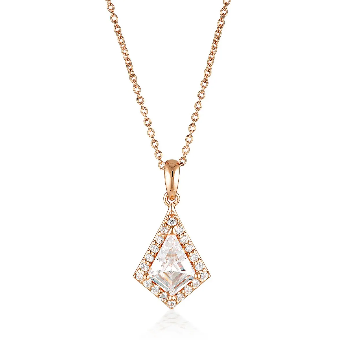 GEORGINI ROCK STAR SHIELD ROSE GOLD PENDANT