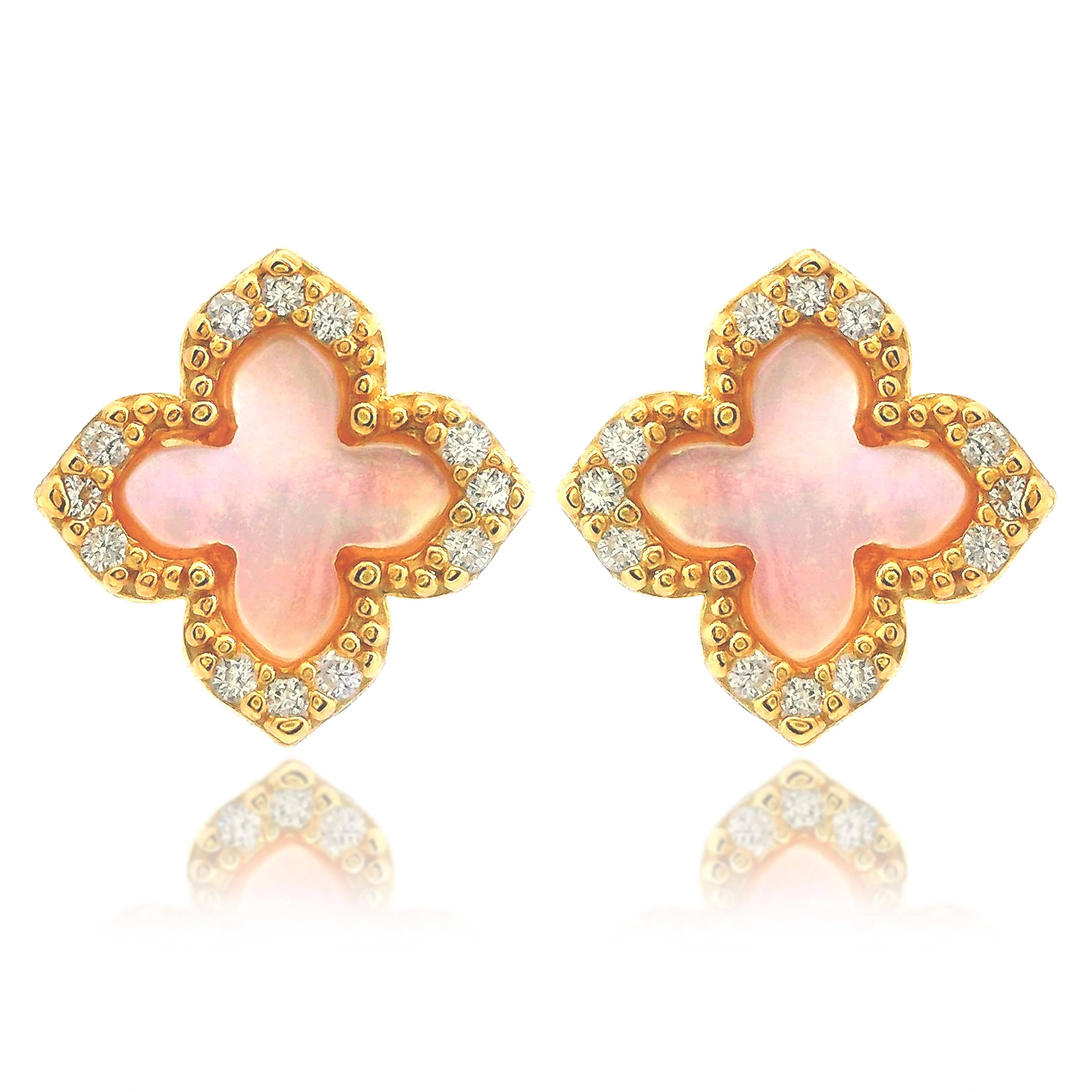 Georgini Sydney Soiree Fairwater Mother Of Pearl Studs- Gold