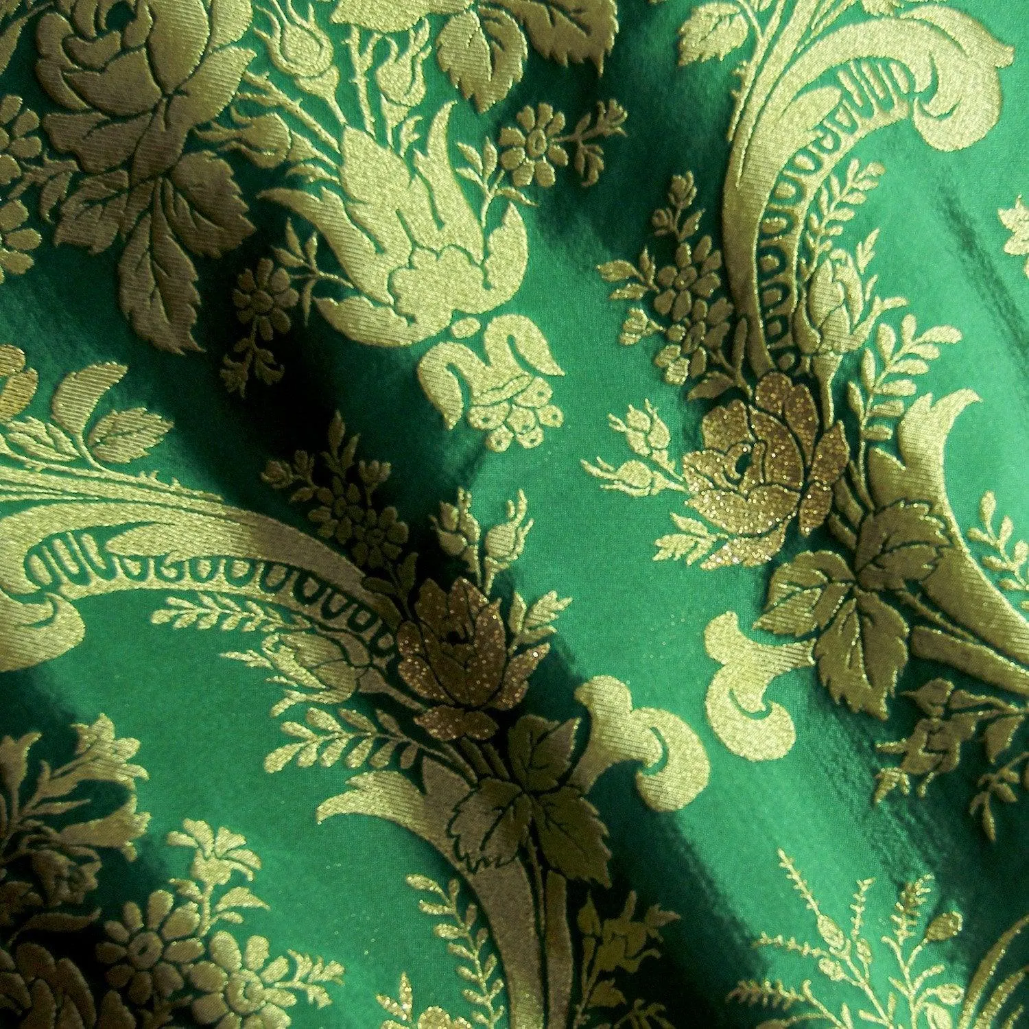 Goya Brocade - Green & Gold