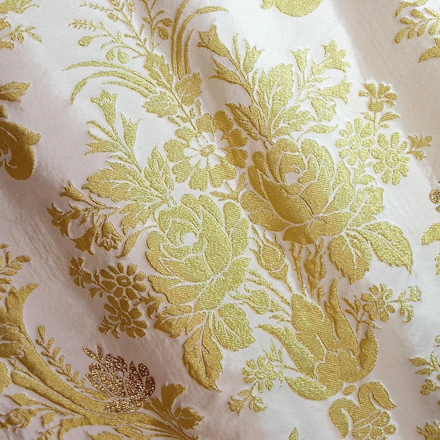 Goya Brocade - White & Gold