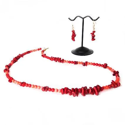 Infused Fire Coral Jewelry Set