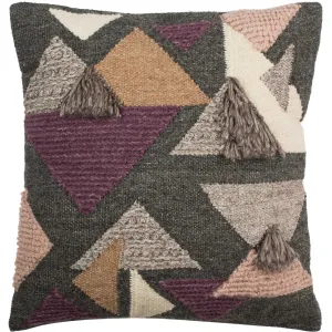Joelle Pillow Charcoal/Purple