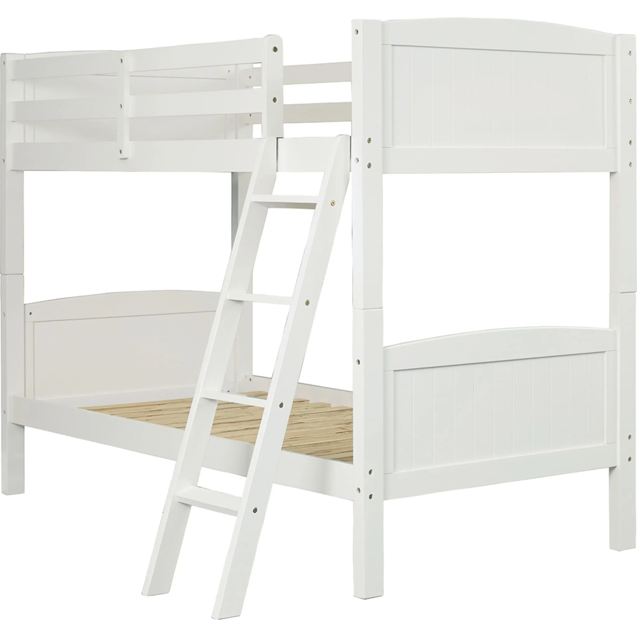 Kaslyn Twin Bunk Bed Rails and Ladder - White