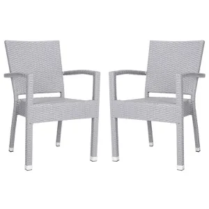 Kelda Stacking Armchairs Set of 2 - Gray