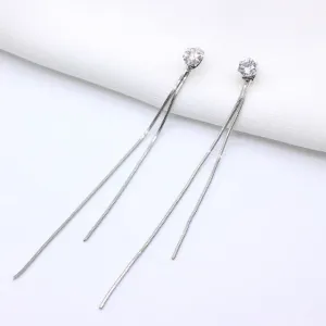 Korean Style Earrings | Drop Dangle Earrings | Korean Earrings | Geometric Earrings | Hanging Earrings | Long Thread Style Earrings