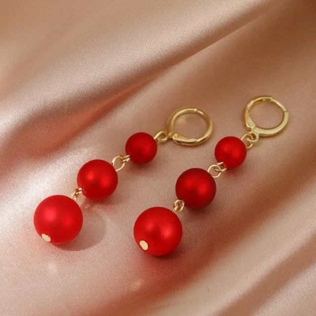 Korean Style Earrings | Drop Dangle Earrings | Korean Earrings | Geometric Earrings | Hanging Earrings | Long Thread Style Earrings