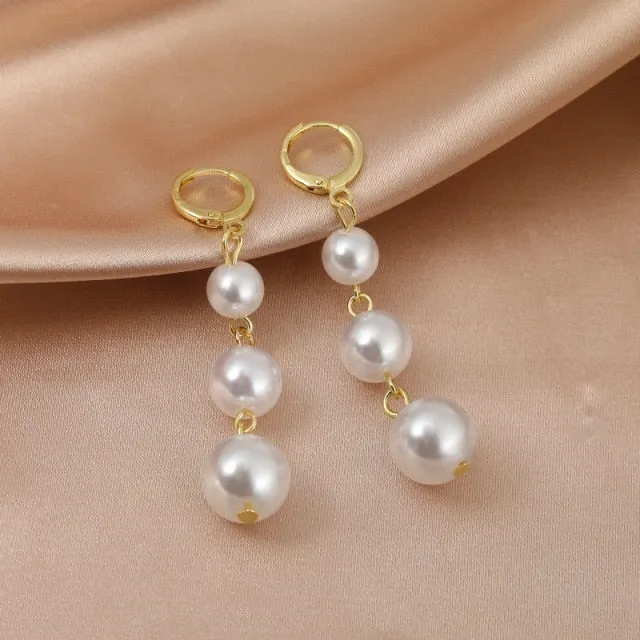 Korean Style Earrings | Drop Dangle Earrings | Korean Earrings | Geometric Earrings | Hanging Earrings | Long Thread Style Earrings