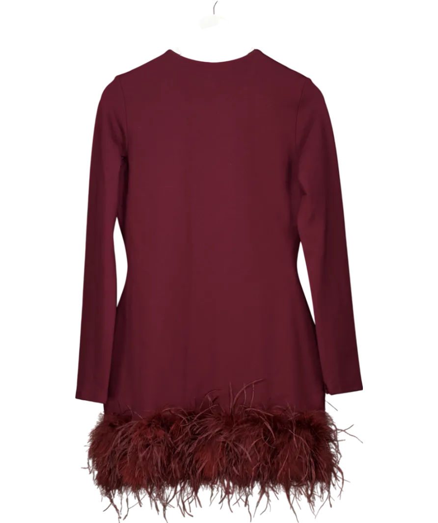 Lamarque Purple Bahira Knit Mini Dress In Mahogany UK S