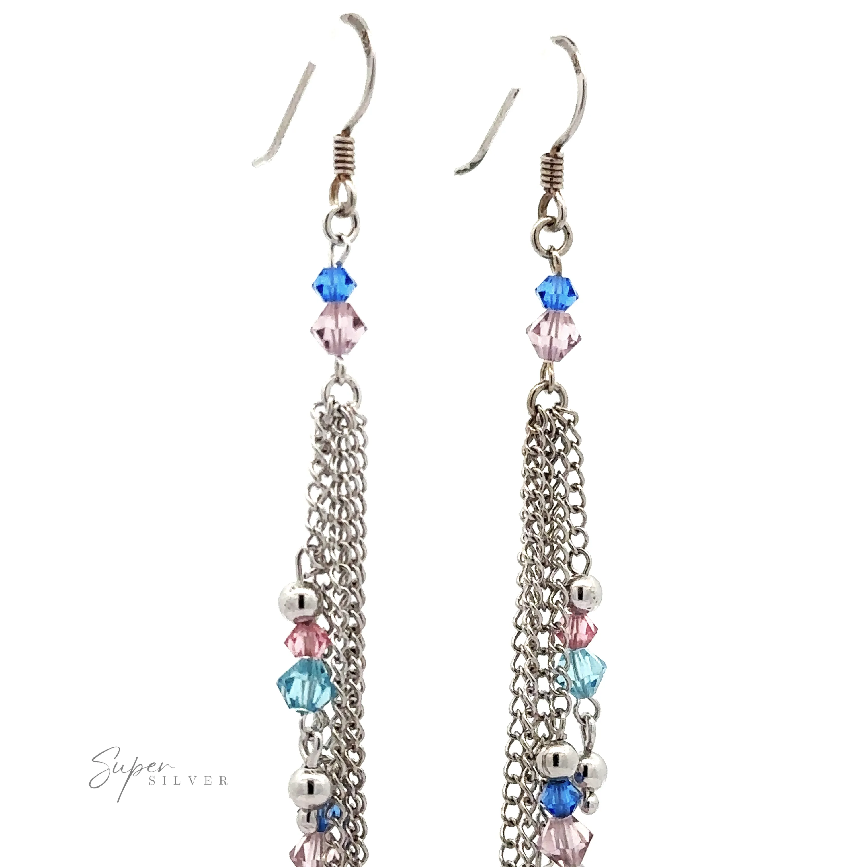 Layered Earrings with Multicolored Beads