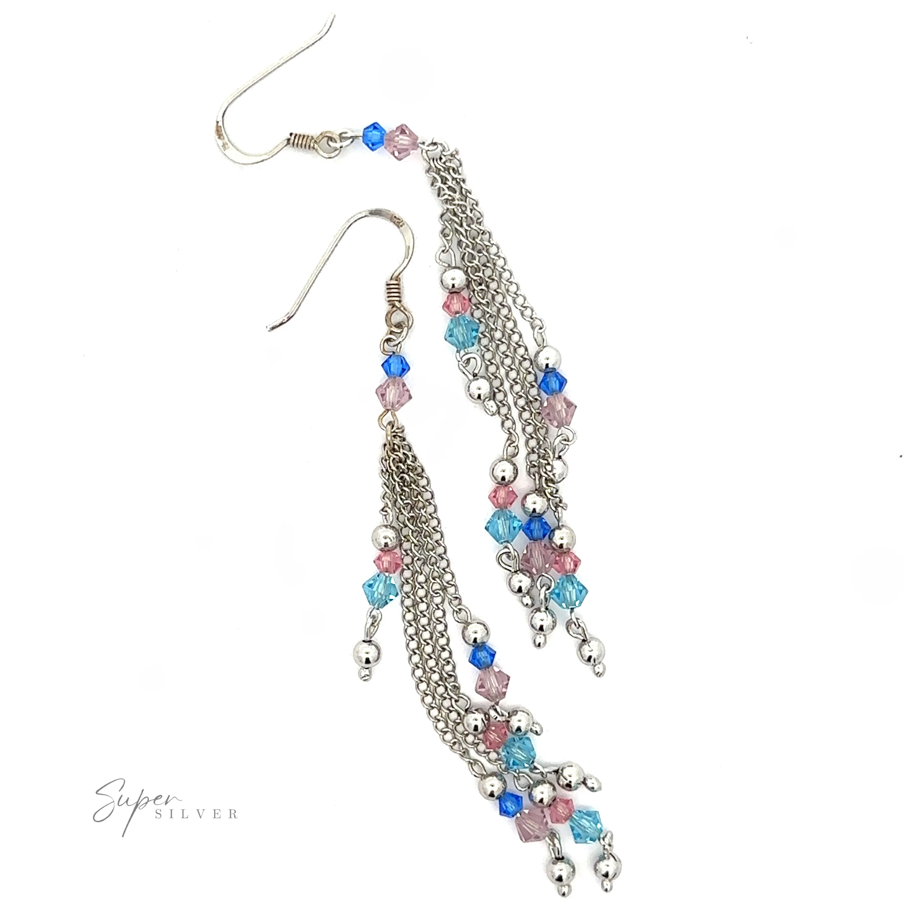Layered Earrings with Multicolored Beads