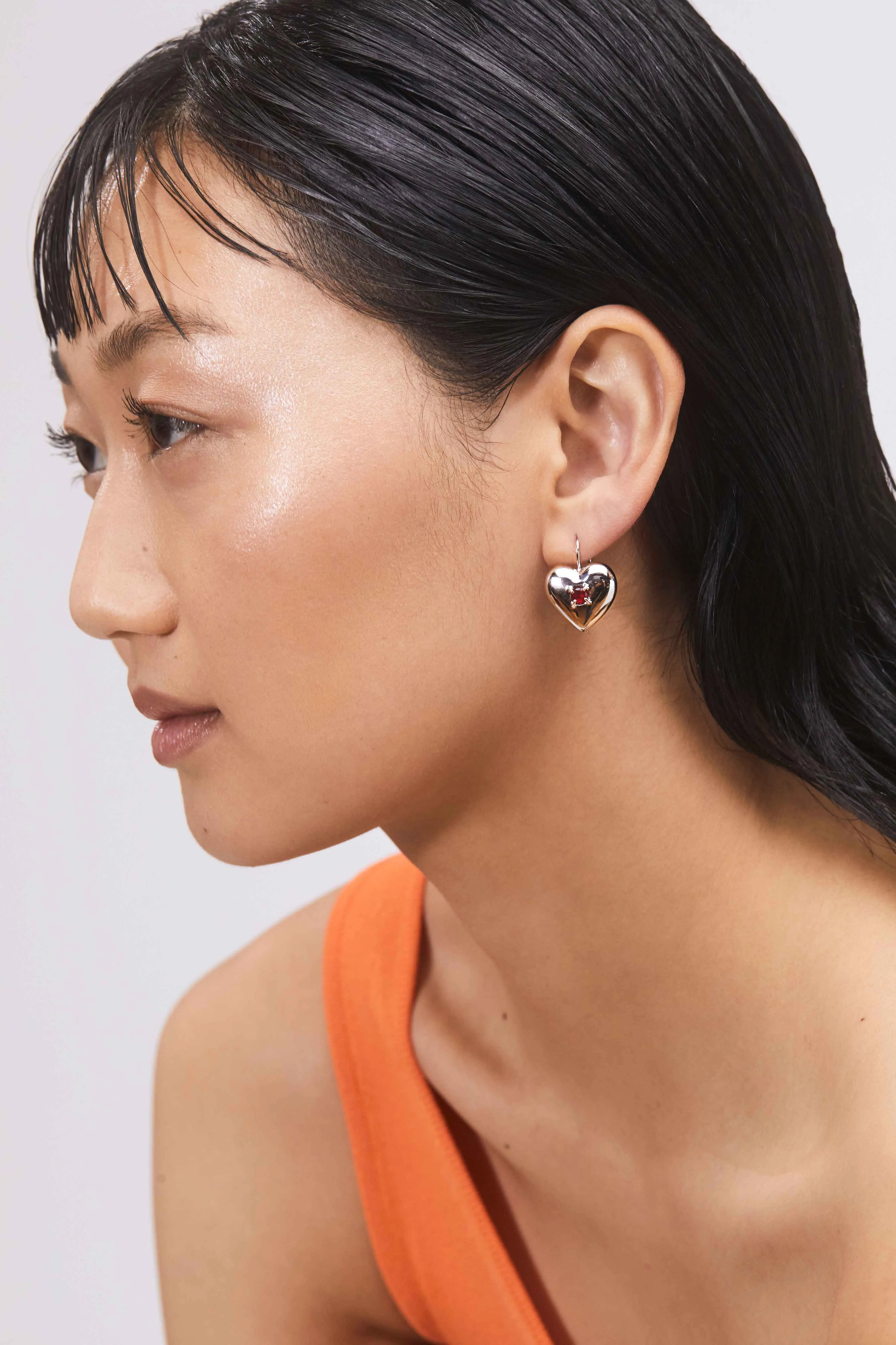 Lover Earrings in Silver - Polished